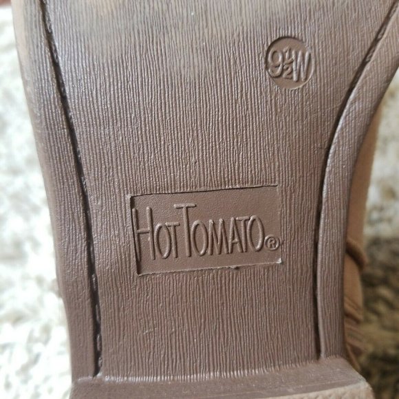 Hot Tomato 9.5w Wide Booties Galway Tan Ankle Boot - Picture 4 of 11